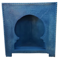 Moroccan Carved Wooden Corner Unit Cabinet, 23MO60