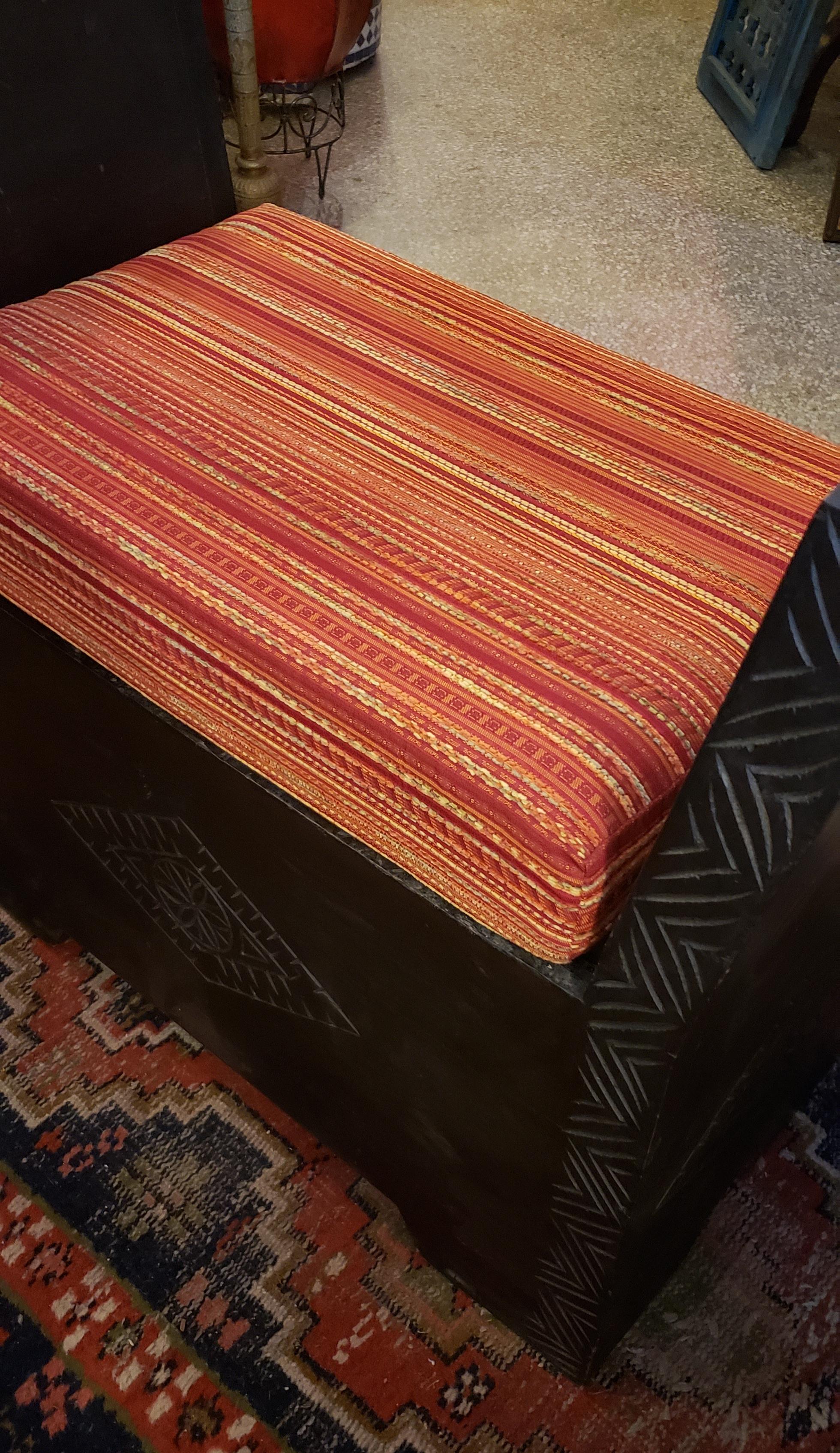 Moroccan Cedar Wood Bench / Trunk, 1 Seat In New Condition For Sale In Orlando, FL