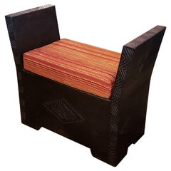 Moroccan Cedar Wood Bench / Trunk, 1 Seat