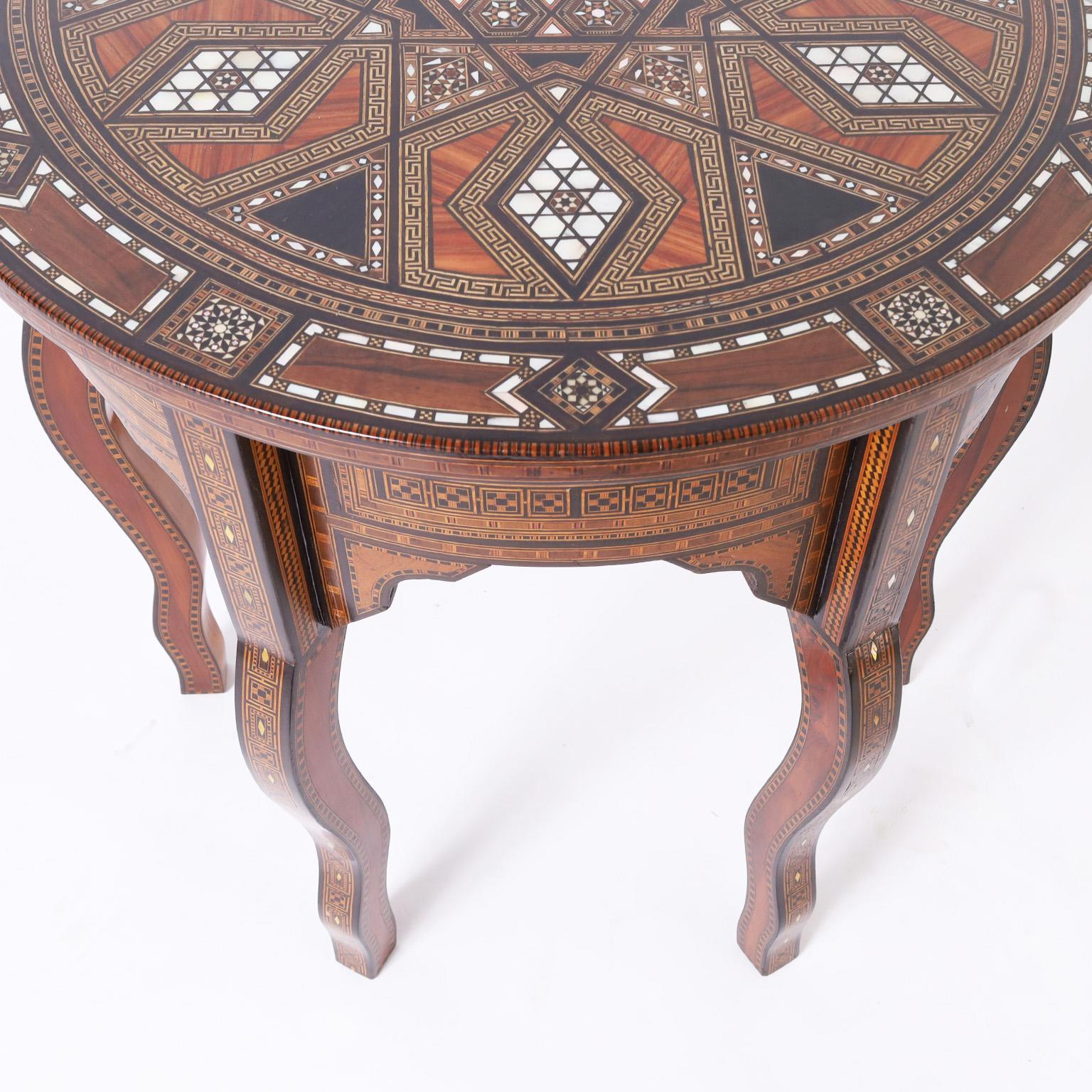 Bone Moroccan Center or Occasional Table or Stand For Sale
