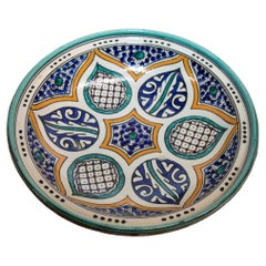 Ciotola marocchina in ceramica di Fez Antica del 1940