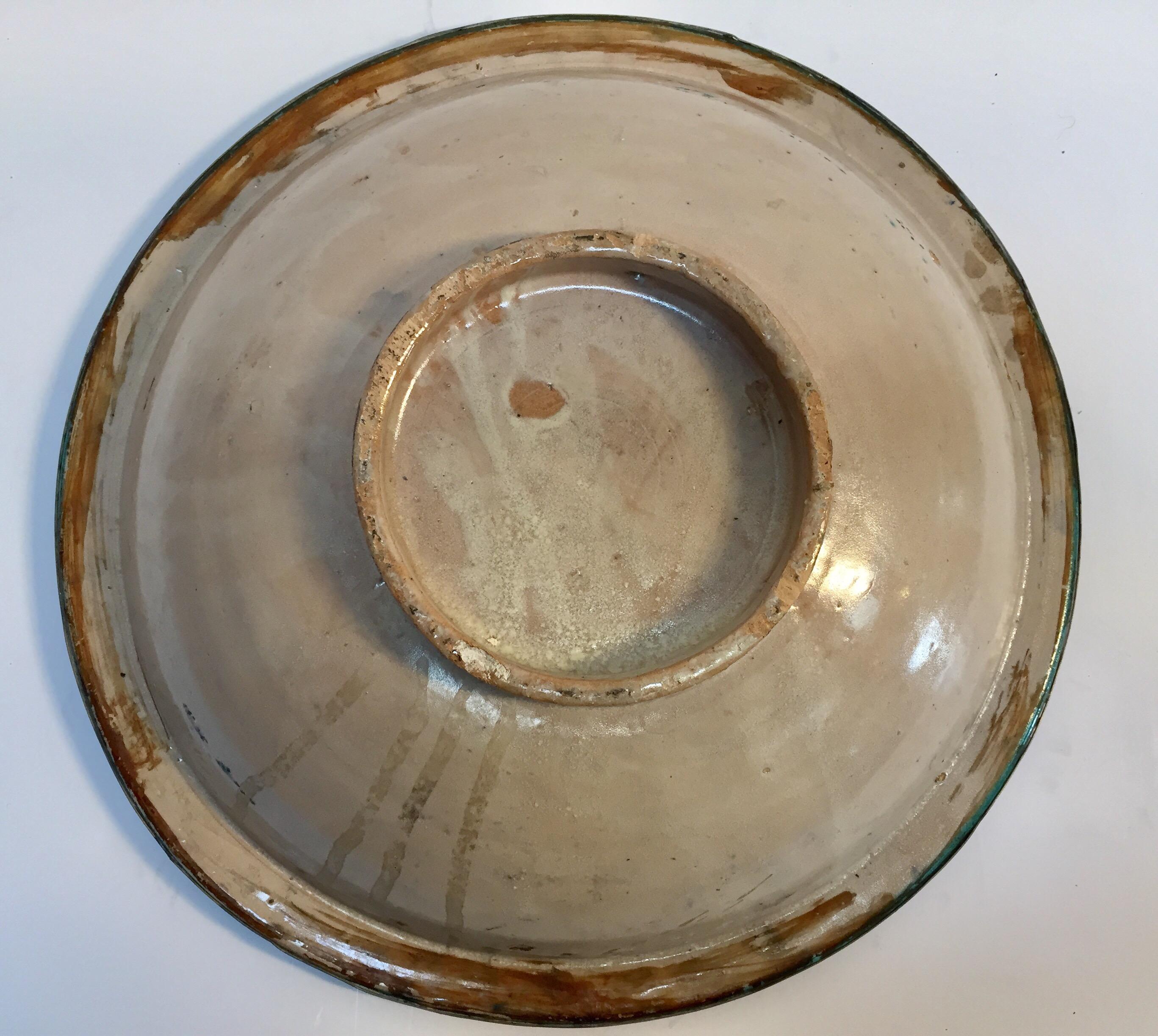 Moorish Ceramic Bowl Adorned with Silver Filigree from Fez Morocco 12
