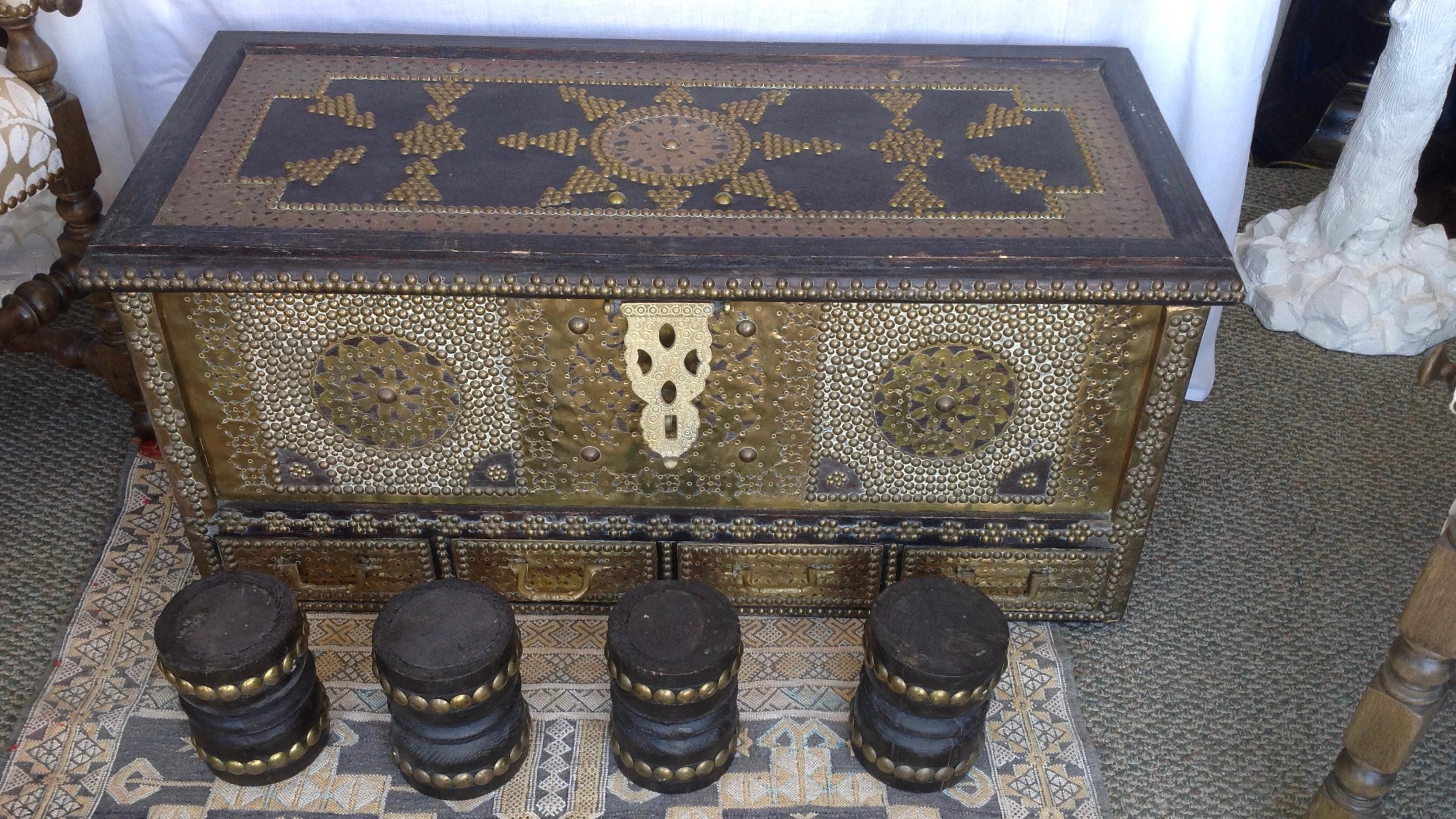 Late 20th Century Moroccan Chest / Coffee Table