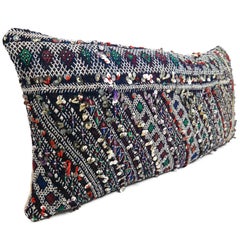 Vintage Moroccan Chic Kilim Pillow XL  Lumbar
