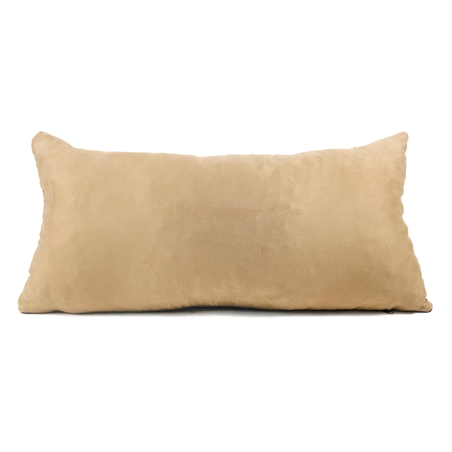 Woven Moroccan Chic Kilim Pillow XL Lumbar Morocco Cushion For Sale