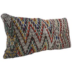 Moroccan Chic Kilim Pillow XL Lumbar Morocco Cushion