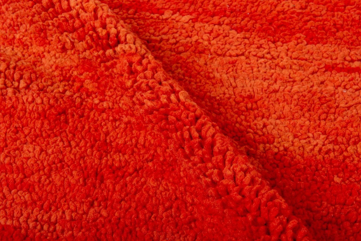 Wool Moroccan Chichawa Red Runner For Sale