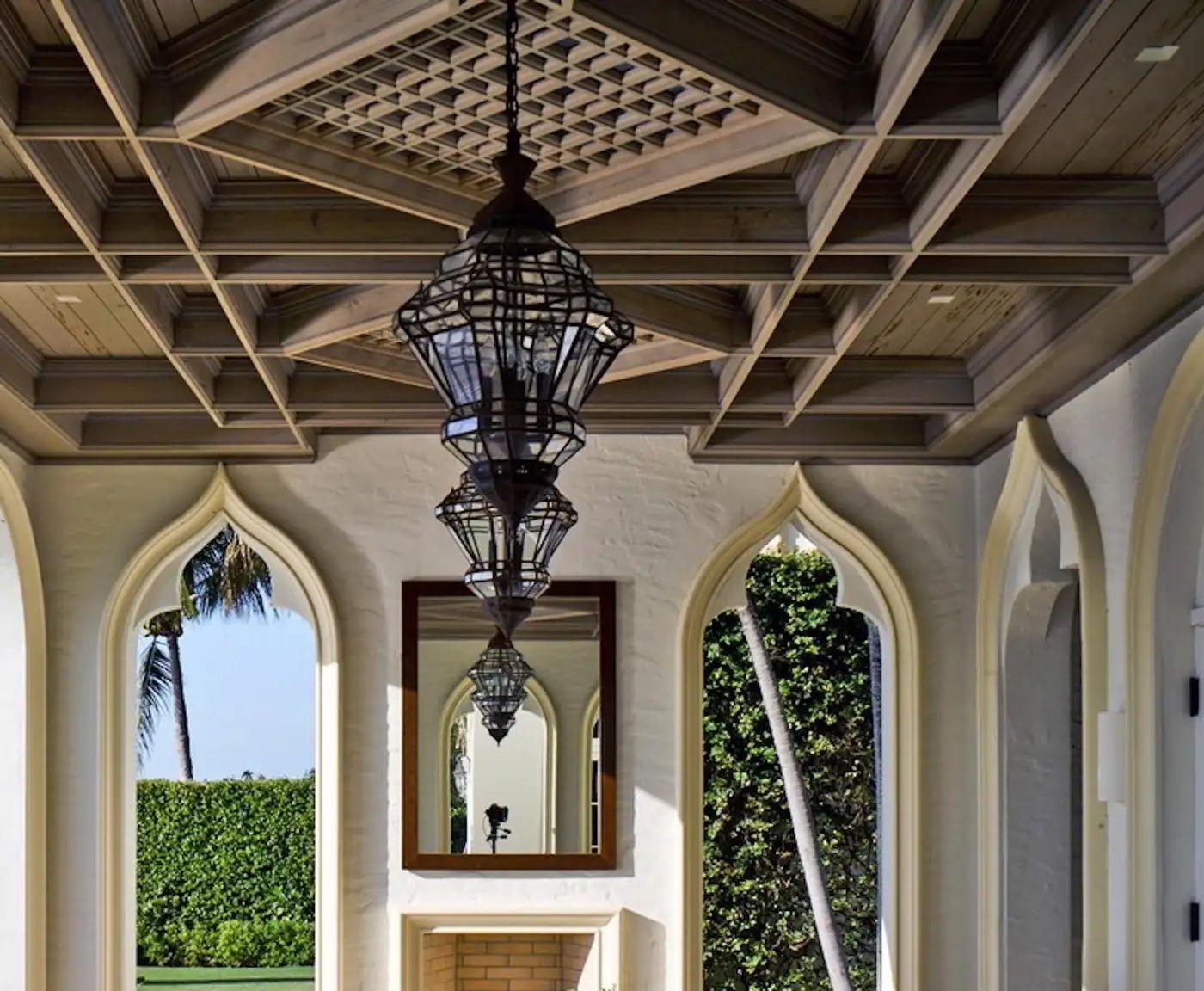 Farol Marroquí de Cristal Transparente de Estilo Morisco en venta 1