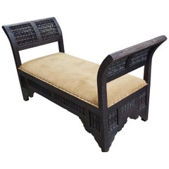 Moroccan Contemporary Bench, Cedar Wood - OIA