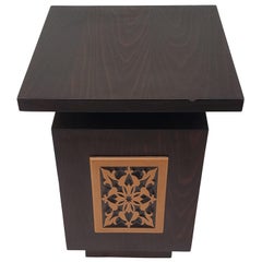 Moroccan Contemporary Wooden Side Table, Square