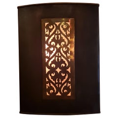 Moroccan Copper Wall Sconce, Rectangular