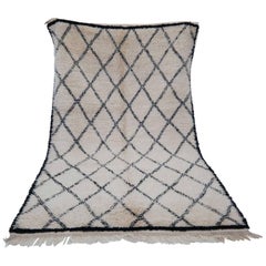 Moroccan Creamy white Beni Ourain Rug  Berber Marmoucha carpet
