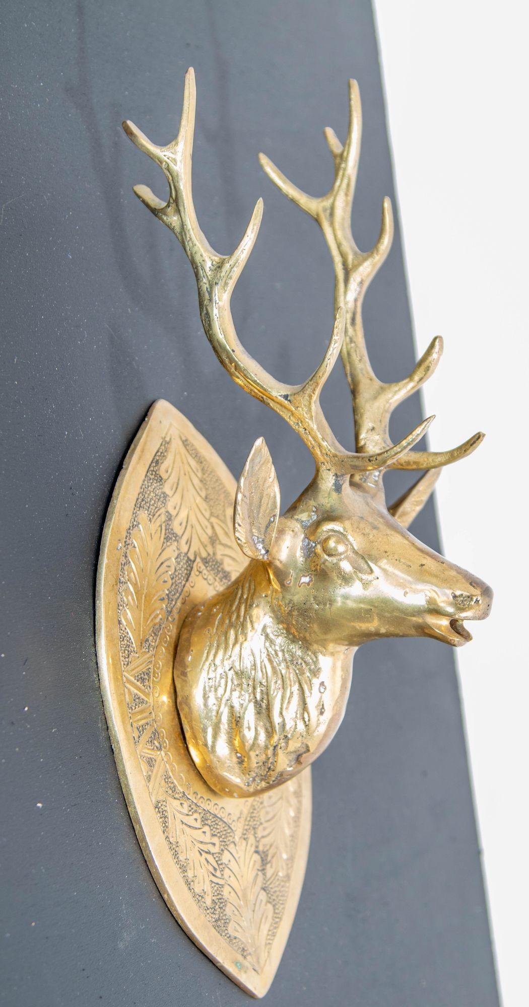 Moroccan Deer Bust Brass Fountain Faucet In Good Condition For Sale In North Hollywood, CA