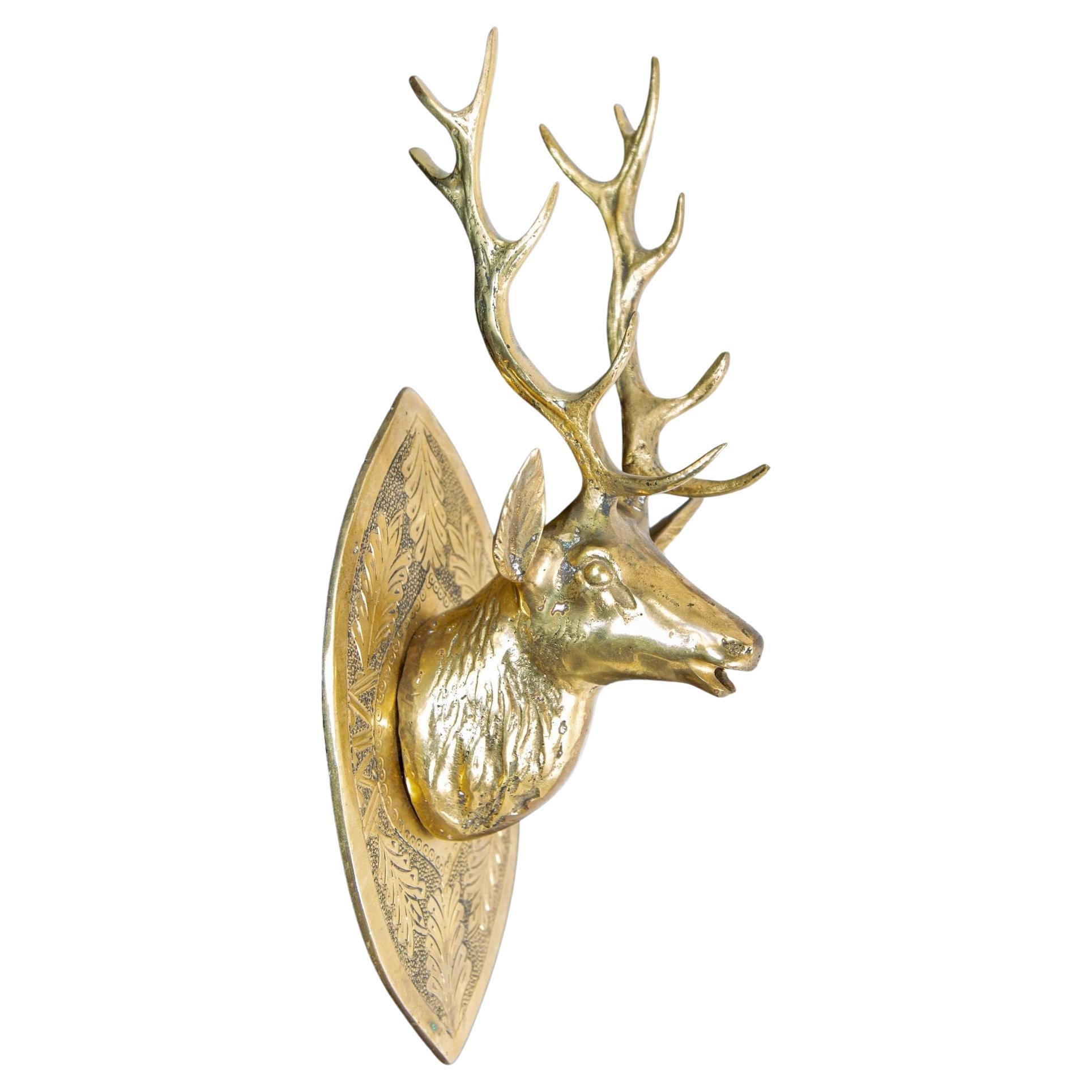 Moroccan Deer Bust Brass Fountain Faucet For Sale