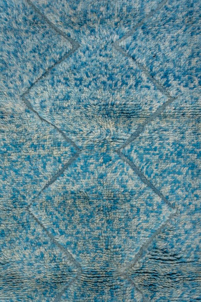 Marokkanischer Design-Teppich 4''4x7 (Handgeknüpft) im Angebot