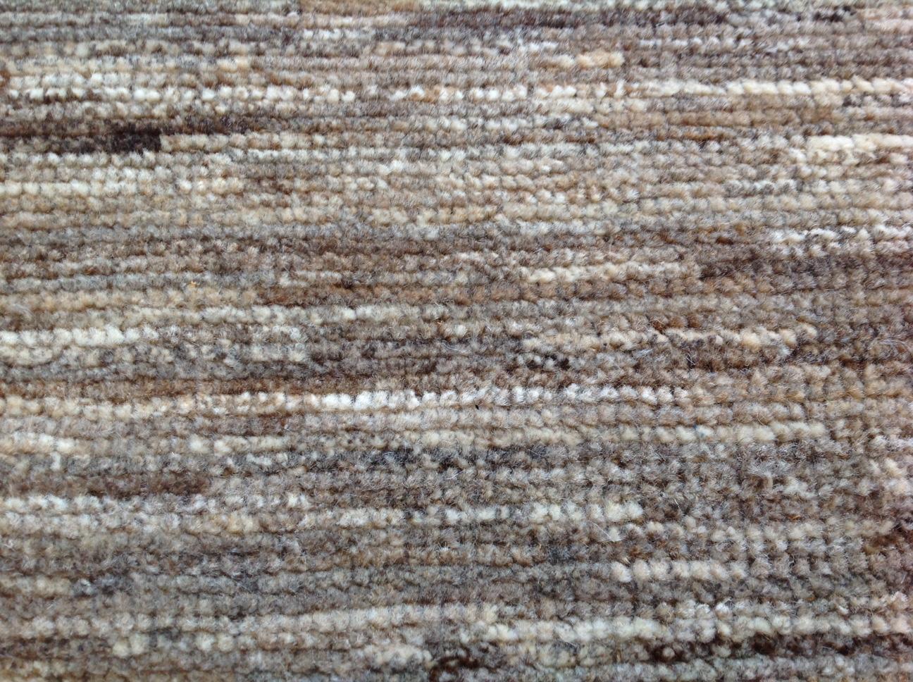 Pakistani Natural Brown Striated Rug For Sale