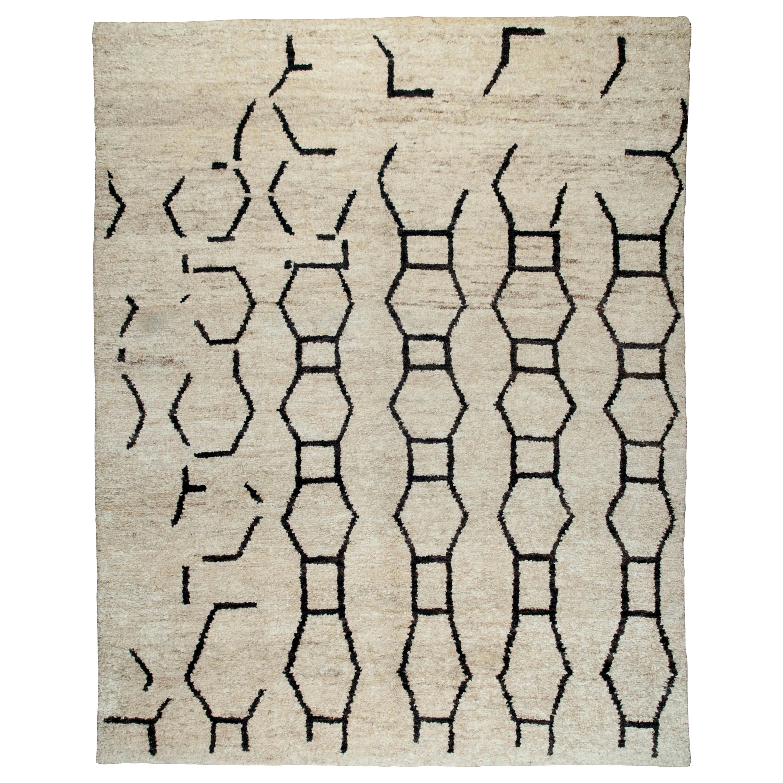 Moroccan Design Wool Area Rug