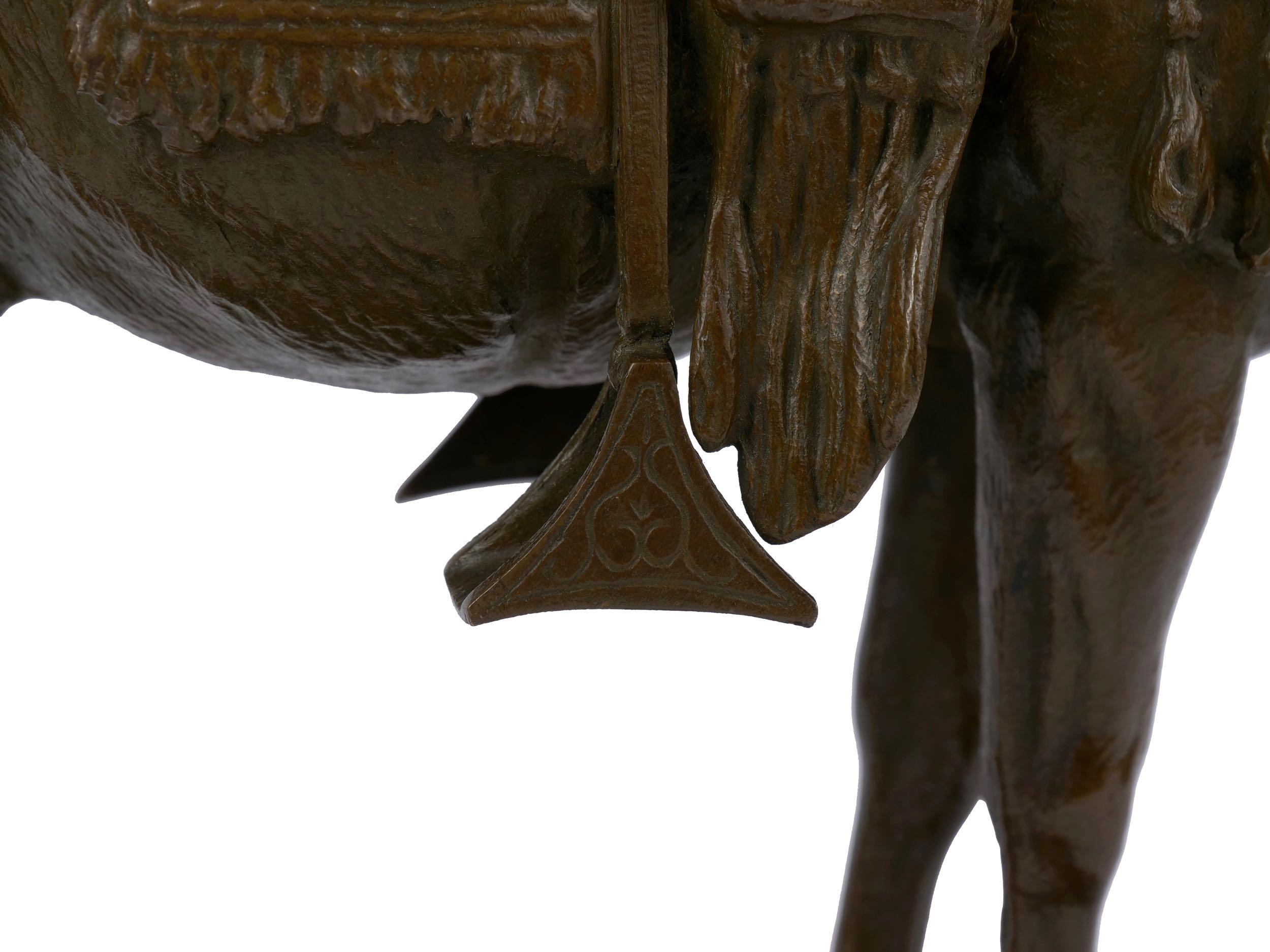 “Moroccan Donkey” French Bronze Sculpture by Jules Edmond Masson 8