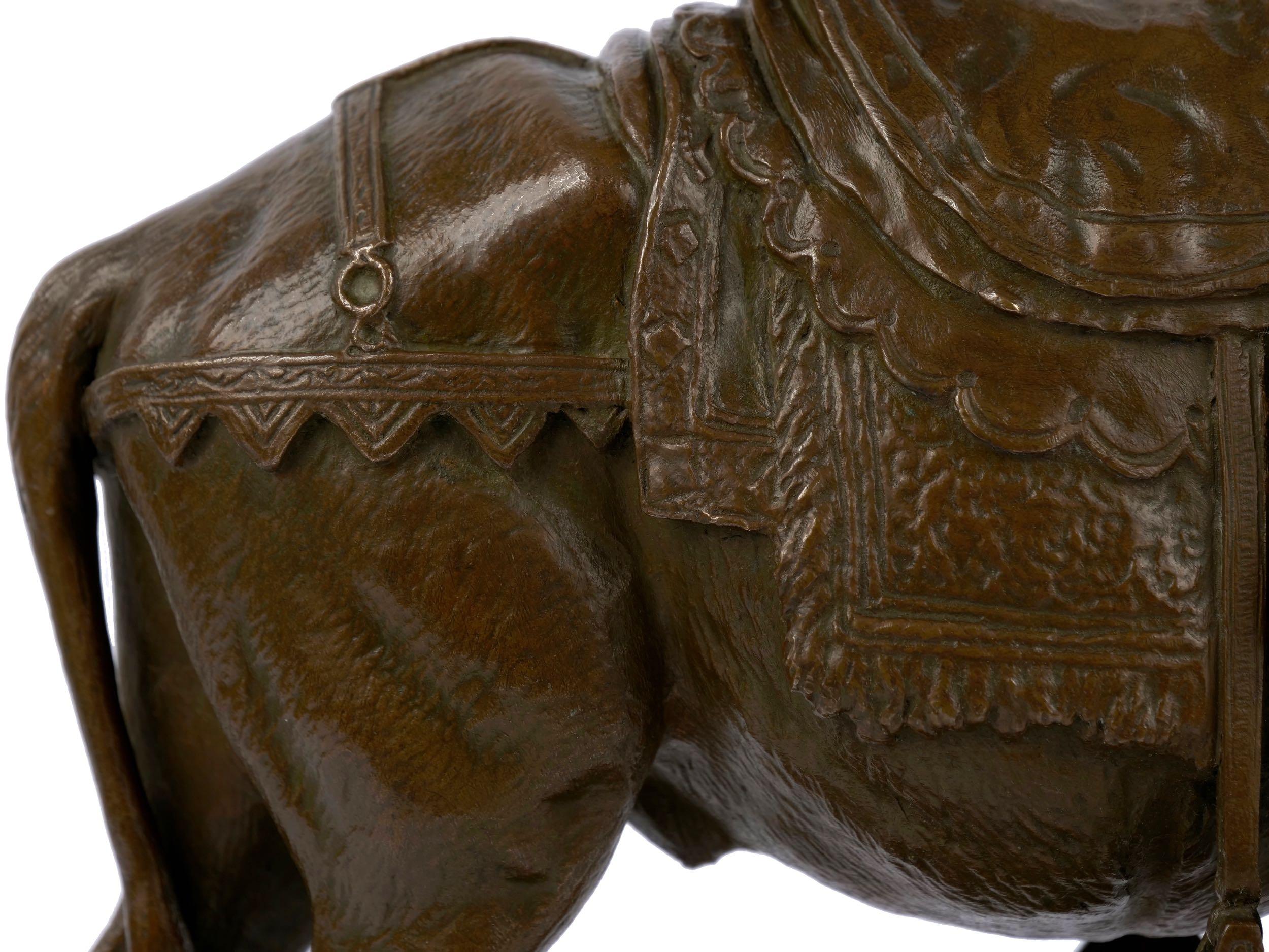 “Moroccan Donkey” French Bronze Sculpture by Jules Edmond Masson 9