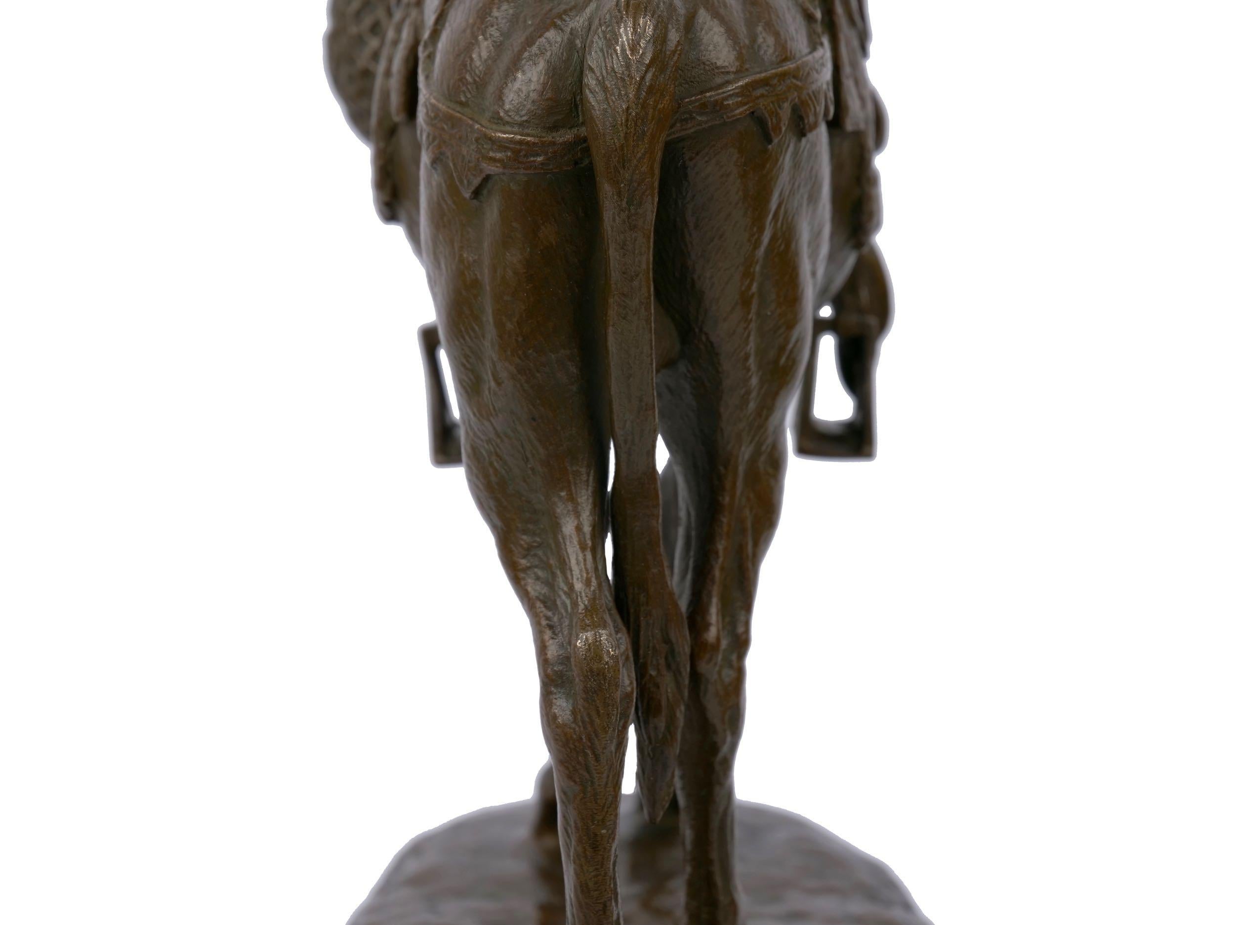 “Moroccan Donkey” French Bronze Sculpture by Jules Edmond Masson 12