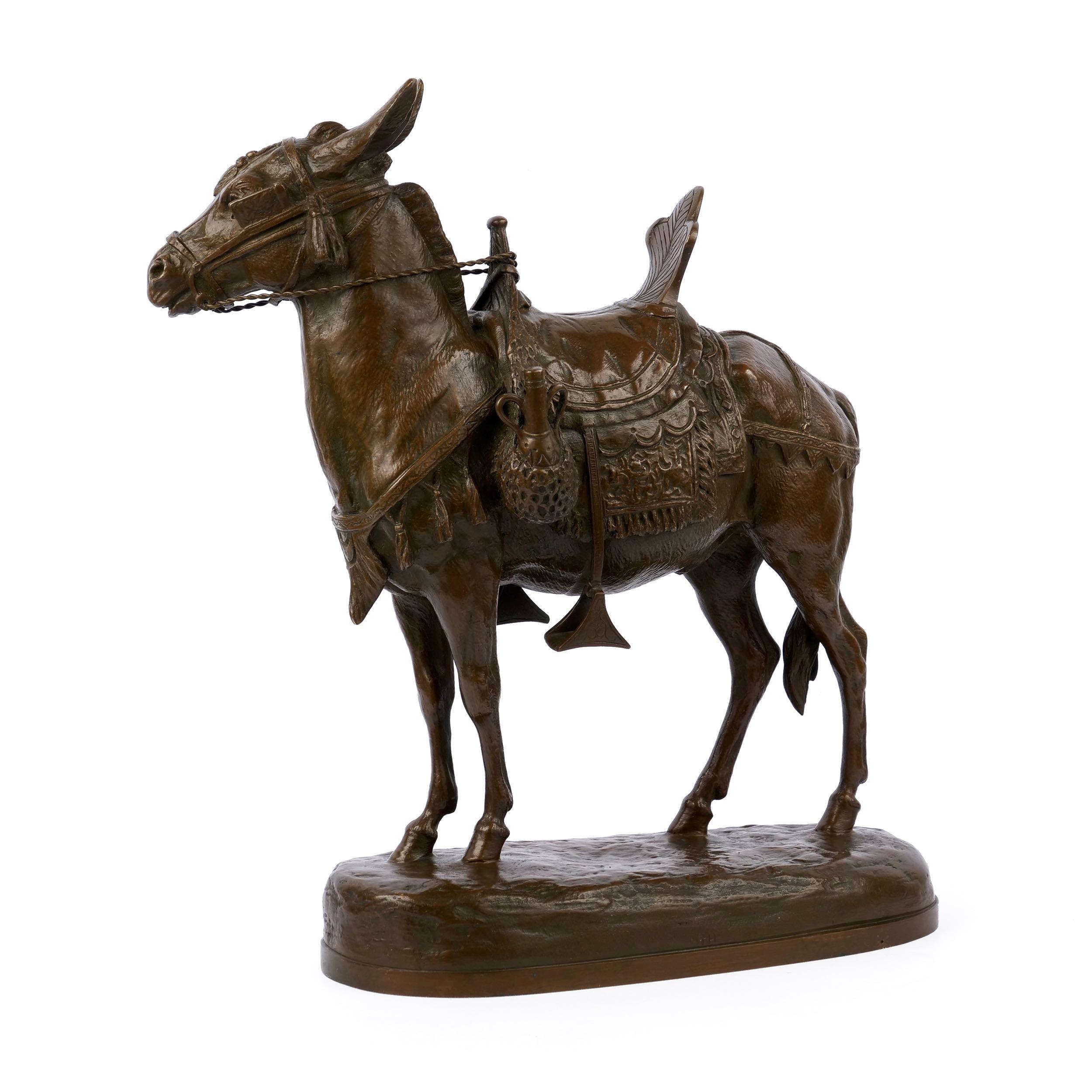 bronze donkey sculptures