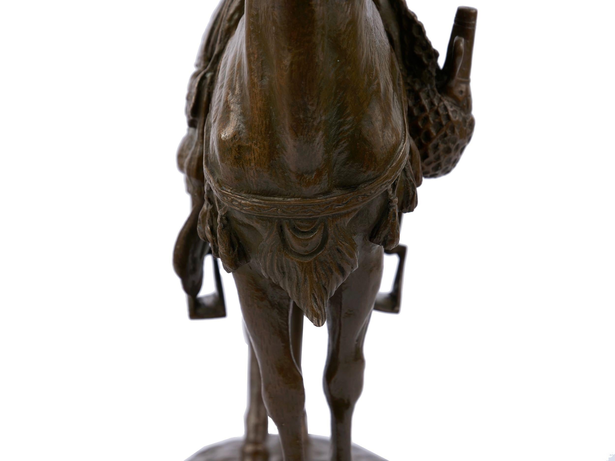 “Moroccan Donkey” French Bronze Sculpture by Jules Edmond Masson 2