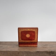 Moroccan Embossed and Gilt Leather Jewelry Box