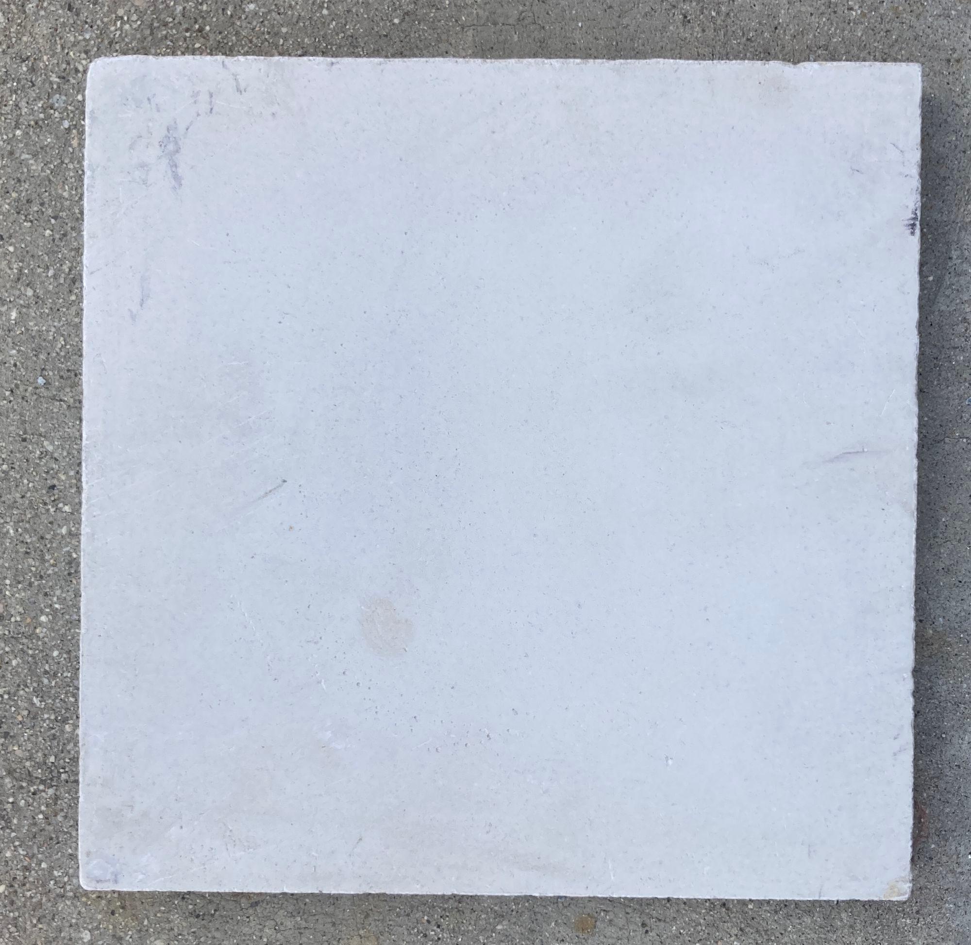Moroccan Encaustic Cement Tile in Antique White Color For Sale 2
