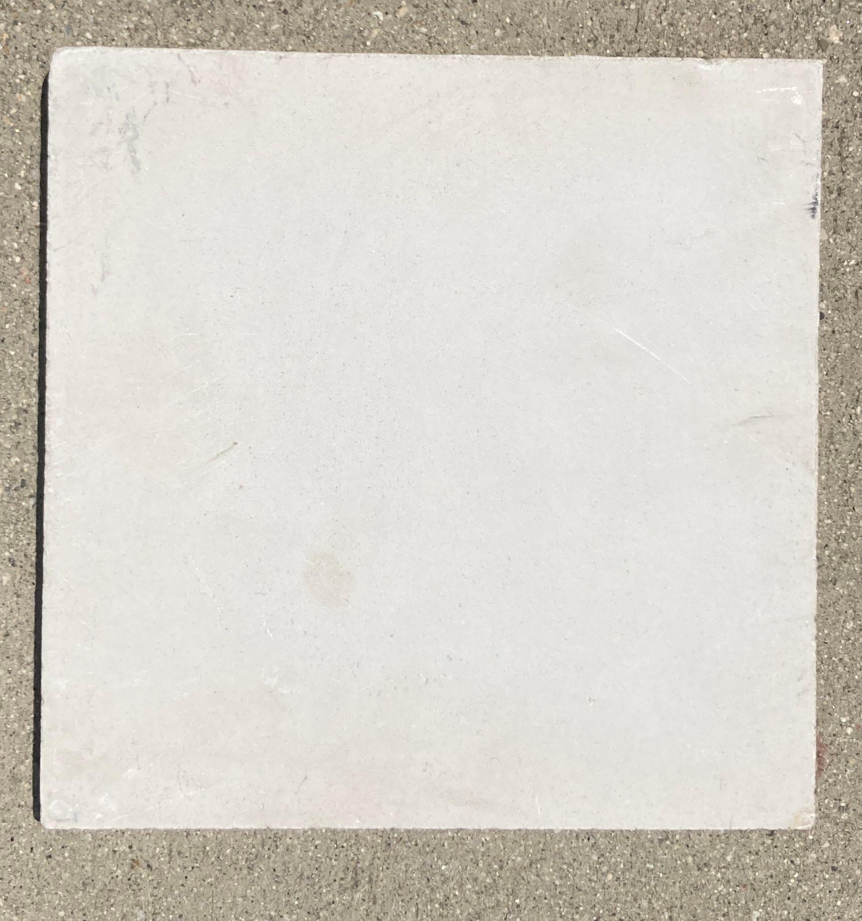 Moroccan Encaustic Cement Tile in Antique White Color For Sale 3
