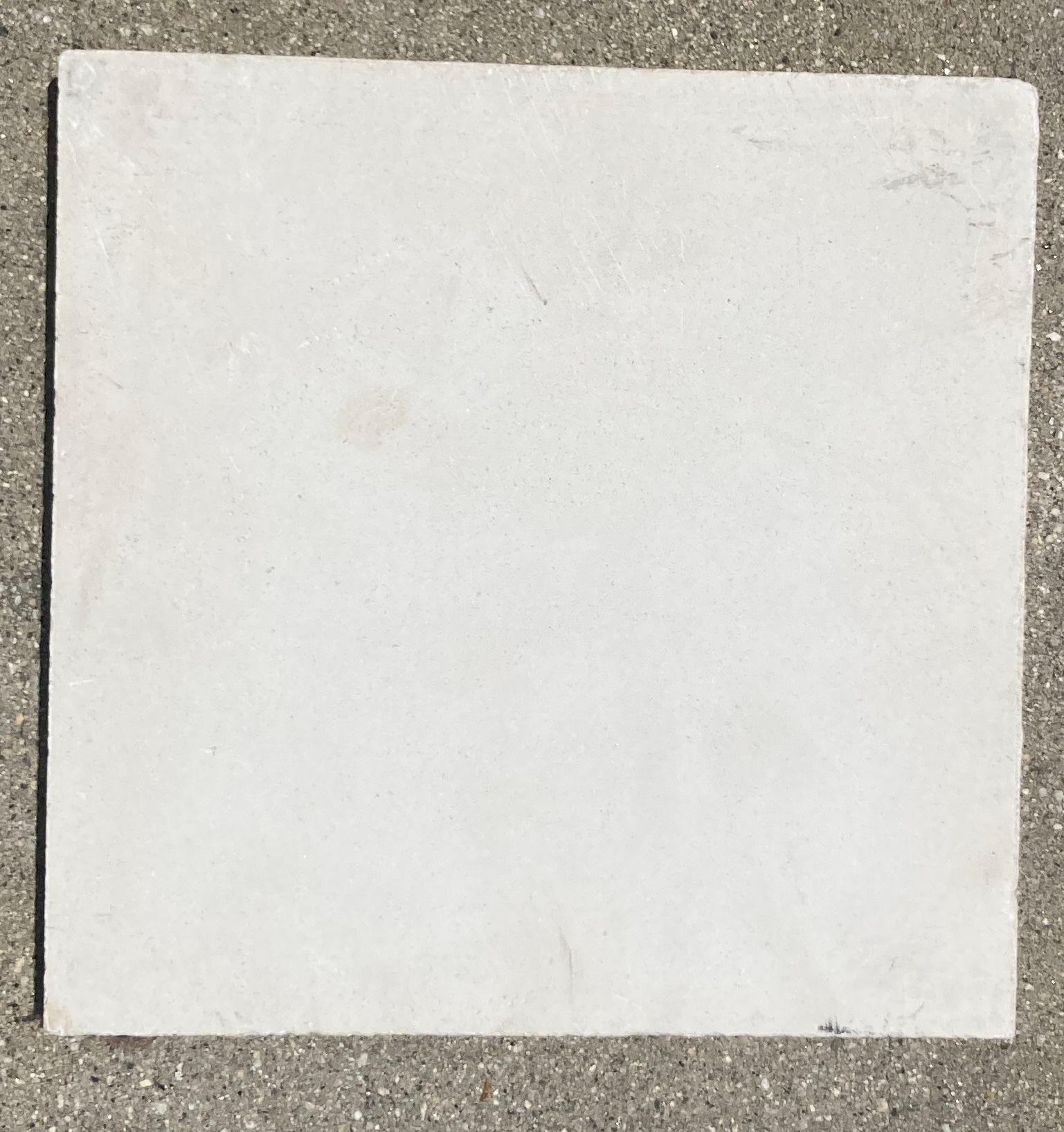 Moroccan Encaustic Cement Tile in Antique White Color For Sale 4
