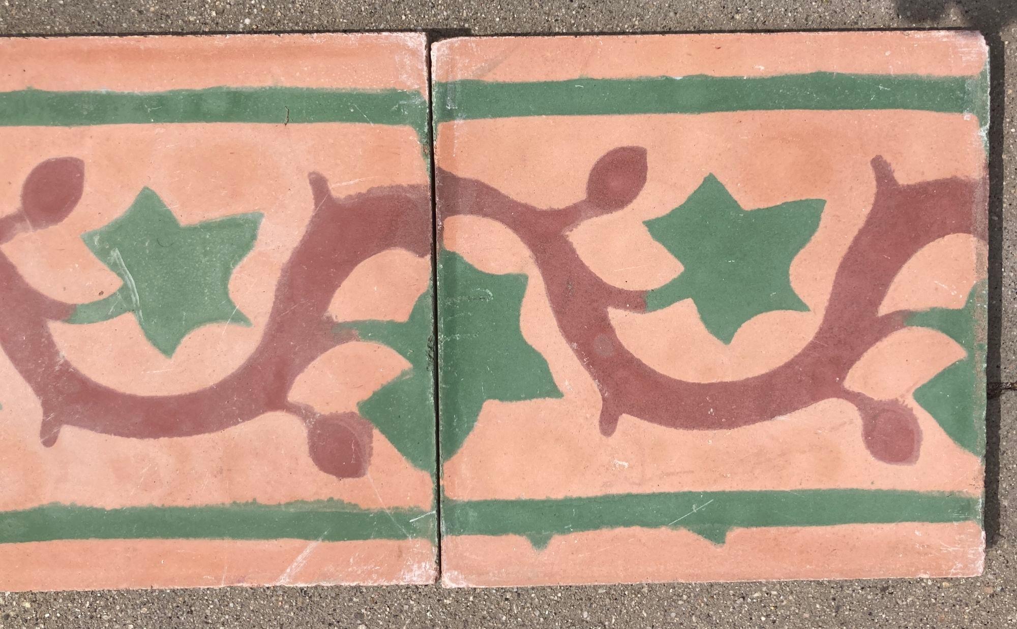 Moroccan Encaustic Cement Vintage Tile Sample For Sale 1