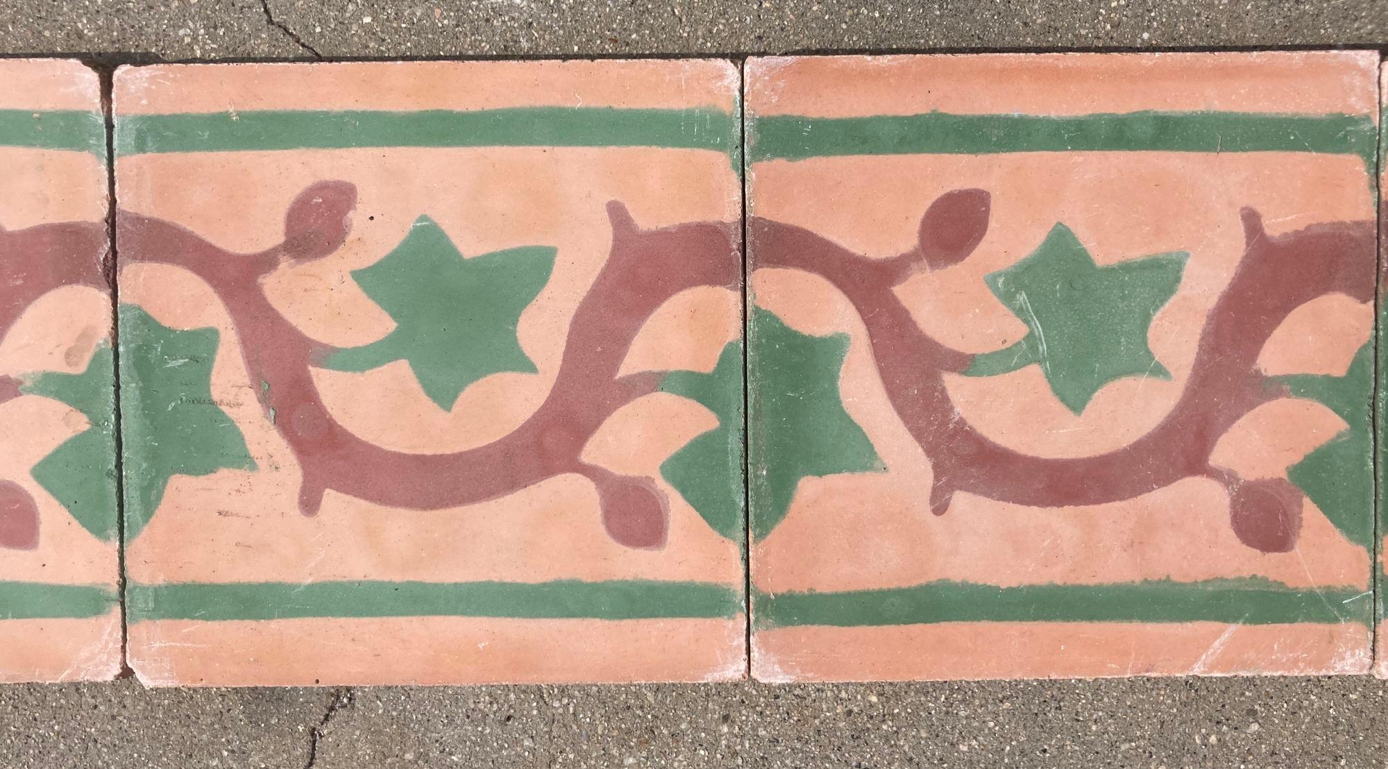 Moroccan Encaustic Cement Vintage Tile Sample For Sale 2