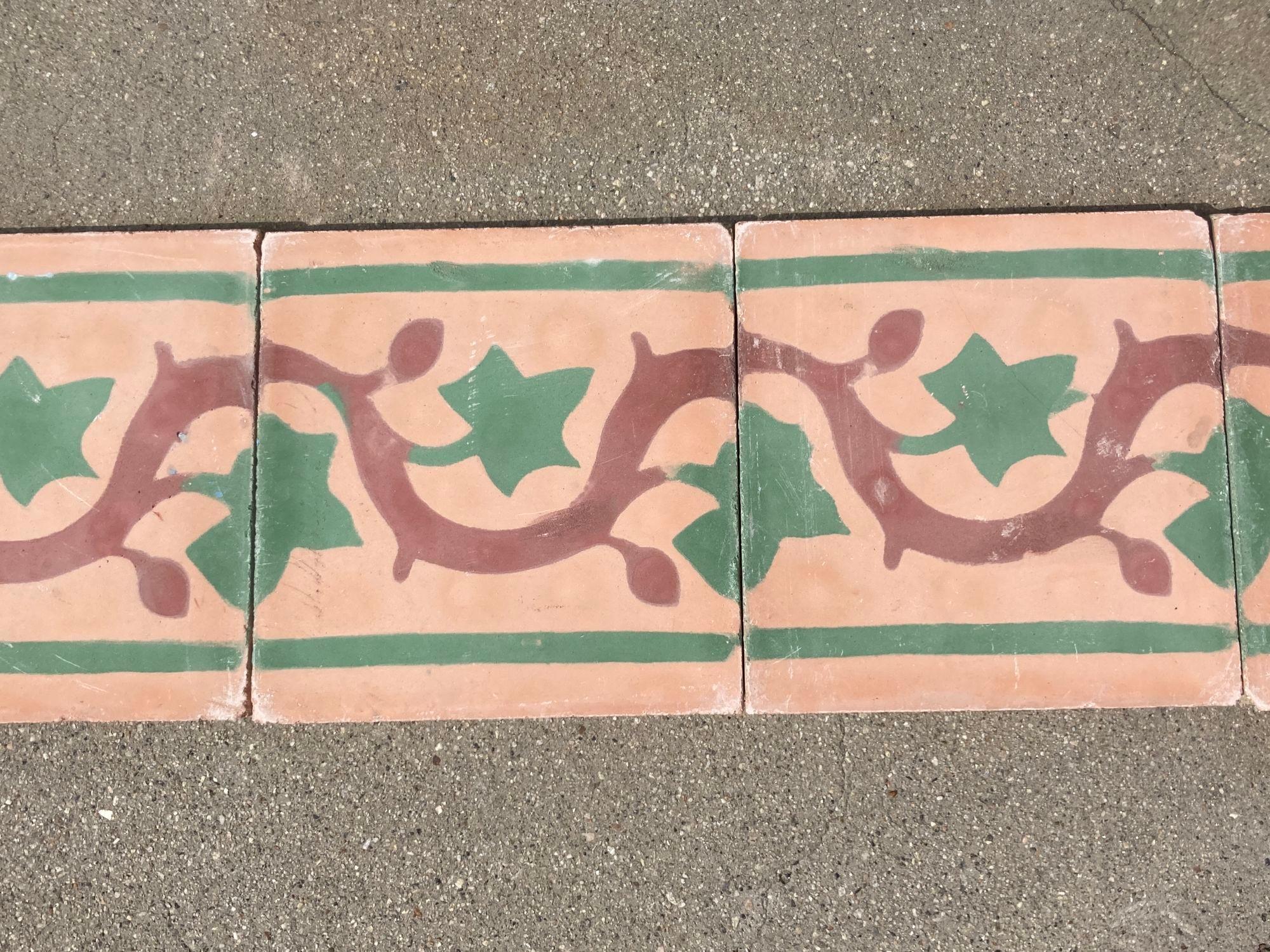 Moroccan Encaustic Cement Vintage Tile Sample For Sale 3