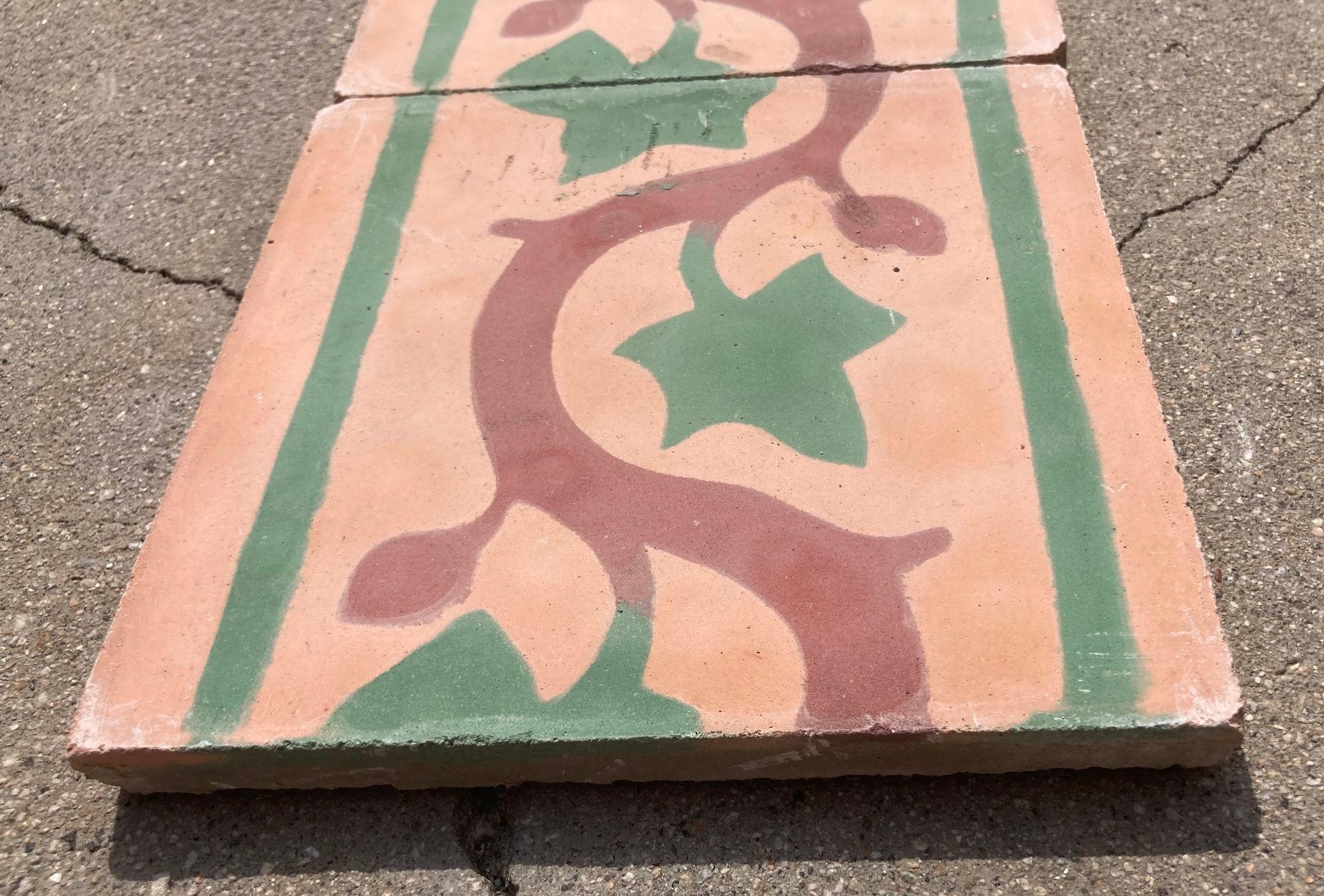 Moroccan Encaustic Cement Vintage Tile Sample For Sale 10