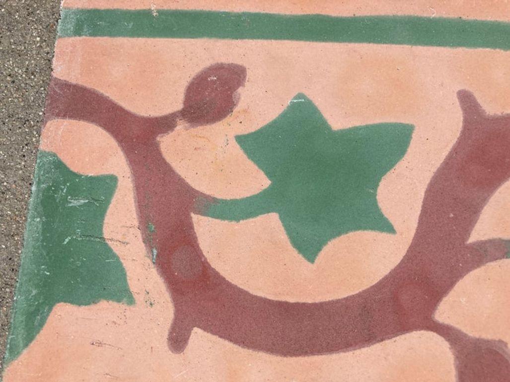Moorish Moroccan Encaustic Cement Vintage Tile Sample For Sale