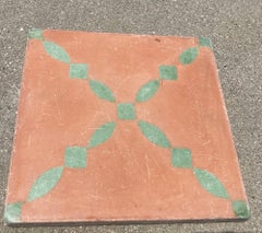 Échantillon de carreaux de ciment à l'encaustique marocain orange
