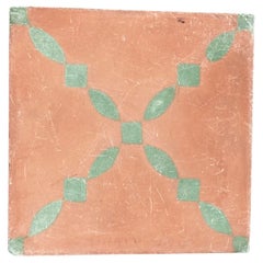 Moroccan Encaustic Cement Tile Sample Orange