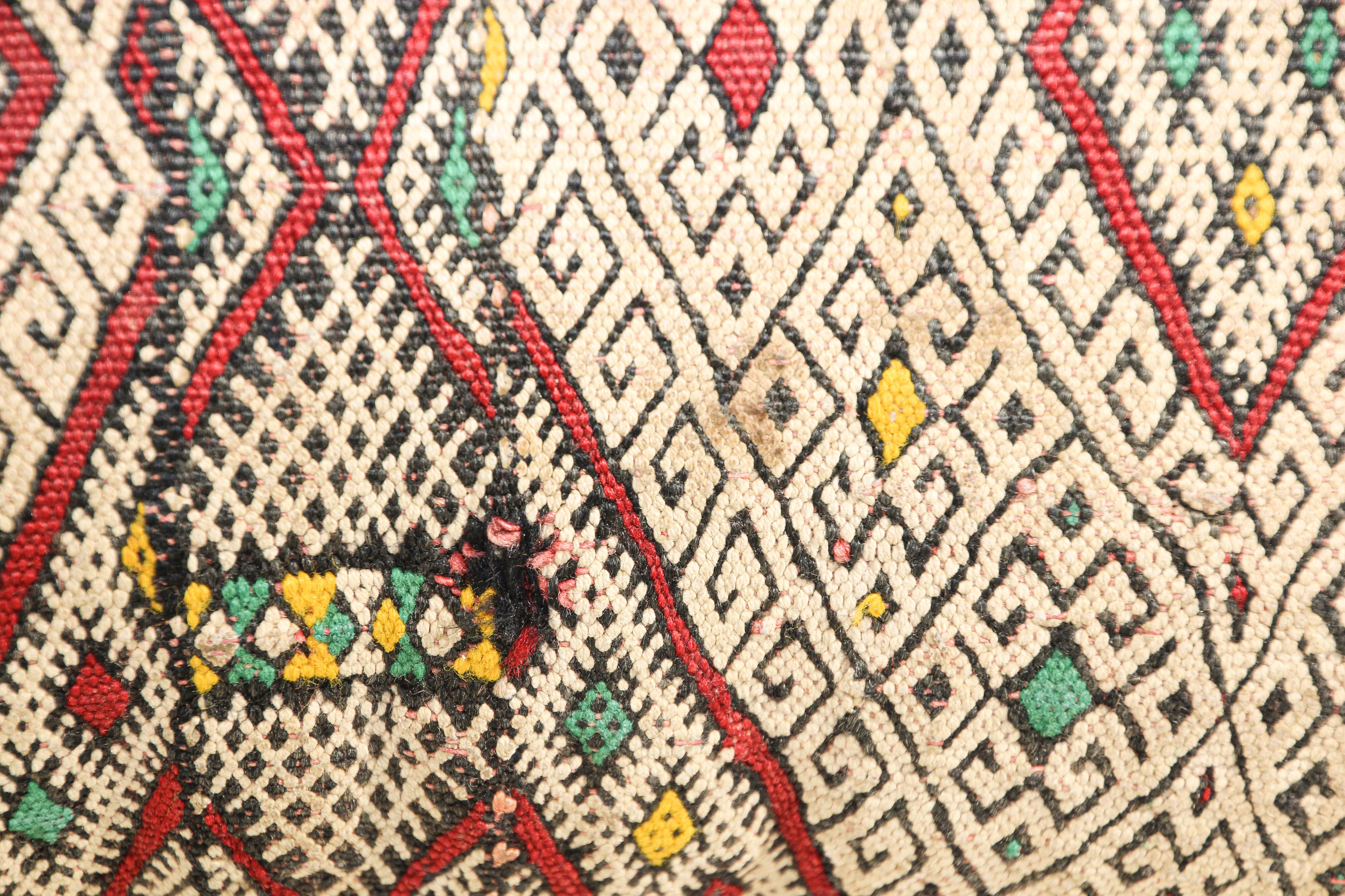 Artisanat Oreiller en tissu Ethnique Marocain Authentique en vente