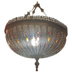 Moroccan Extravagant Copper Lantern, J.A.