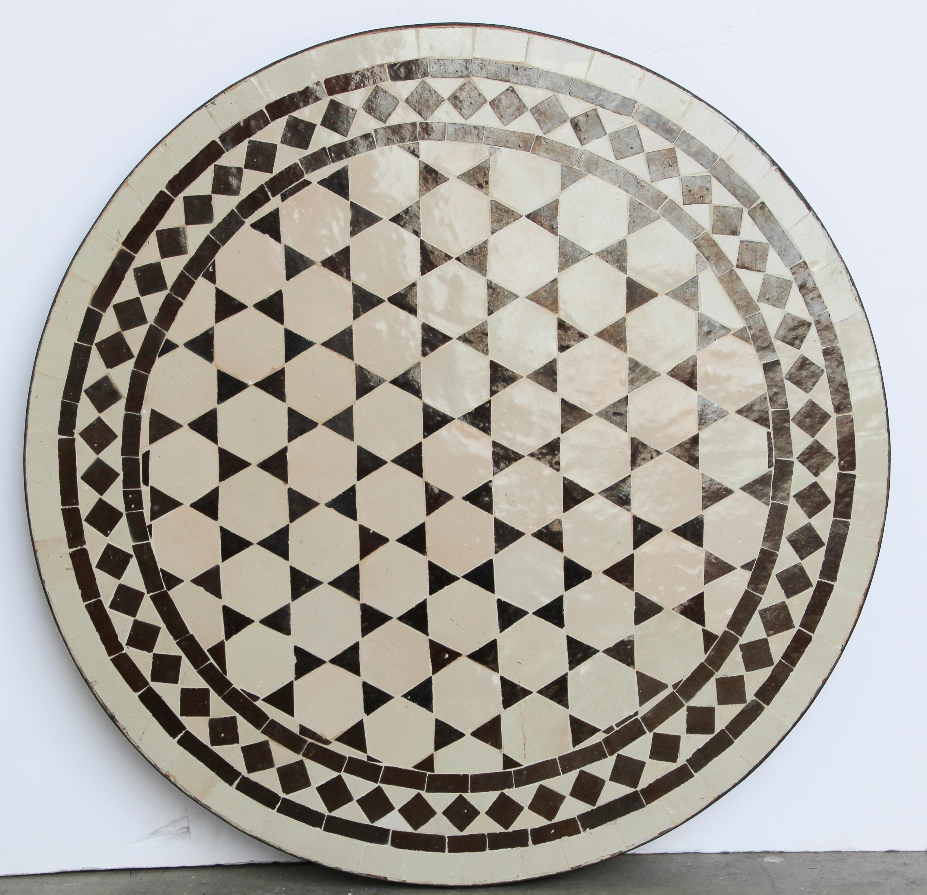 Ceramic Moroccan Fez Mosaic Bistro Table