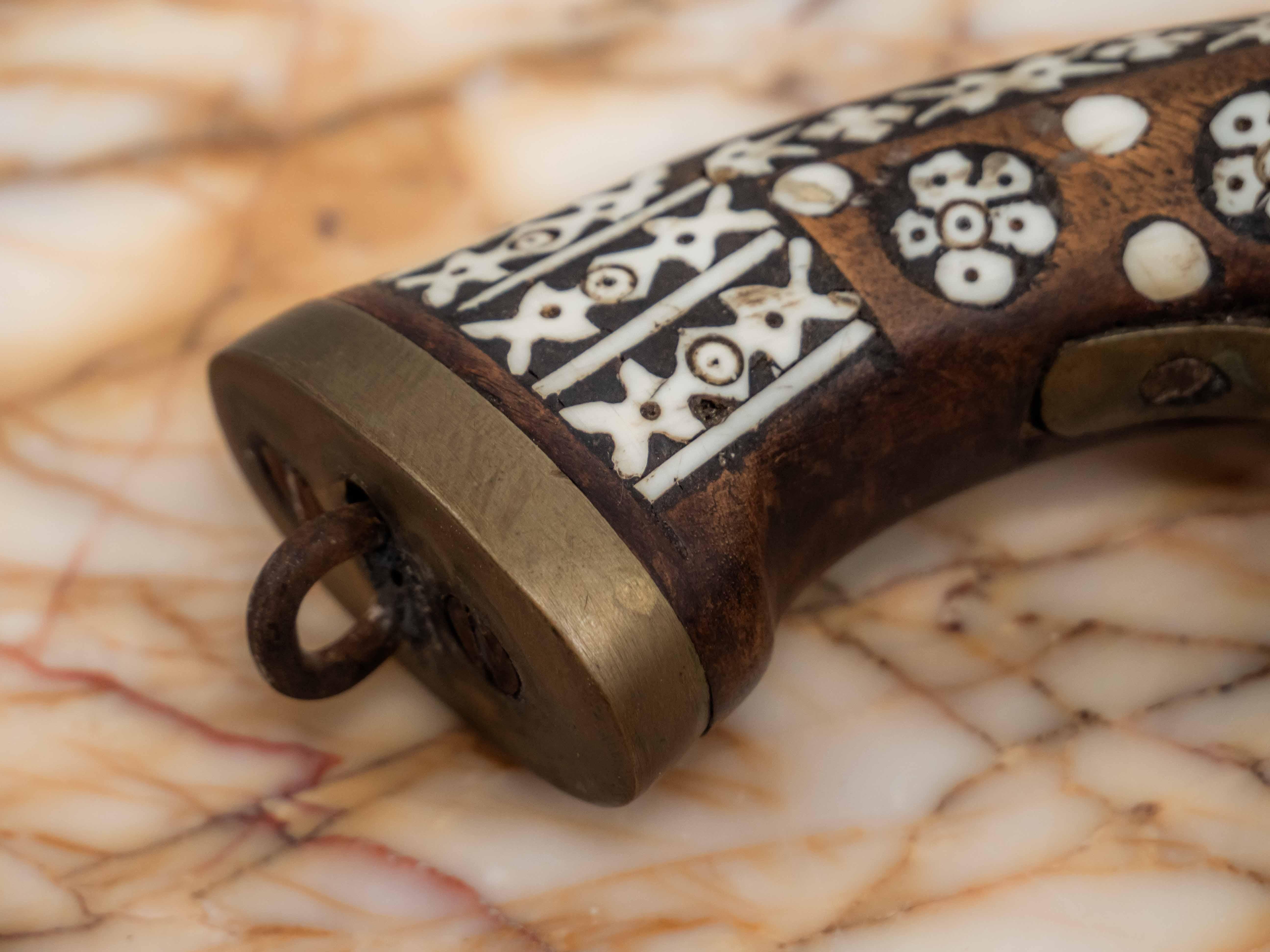 Moroccan flintlock pistol from the 19th century In Good Condition In STRAČOV, CZ