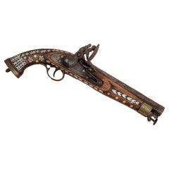 Pistolet à silex marocain du 19ème siècle