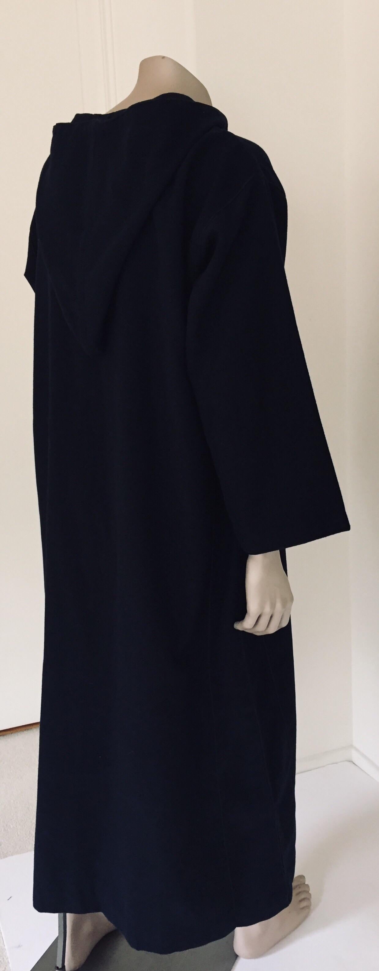 Djellaba marroquí de caballero con capucha de lana azul 11