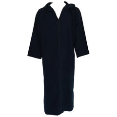 Moroccan Gentleman Hooded Blue Wool Djellaba