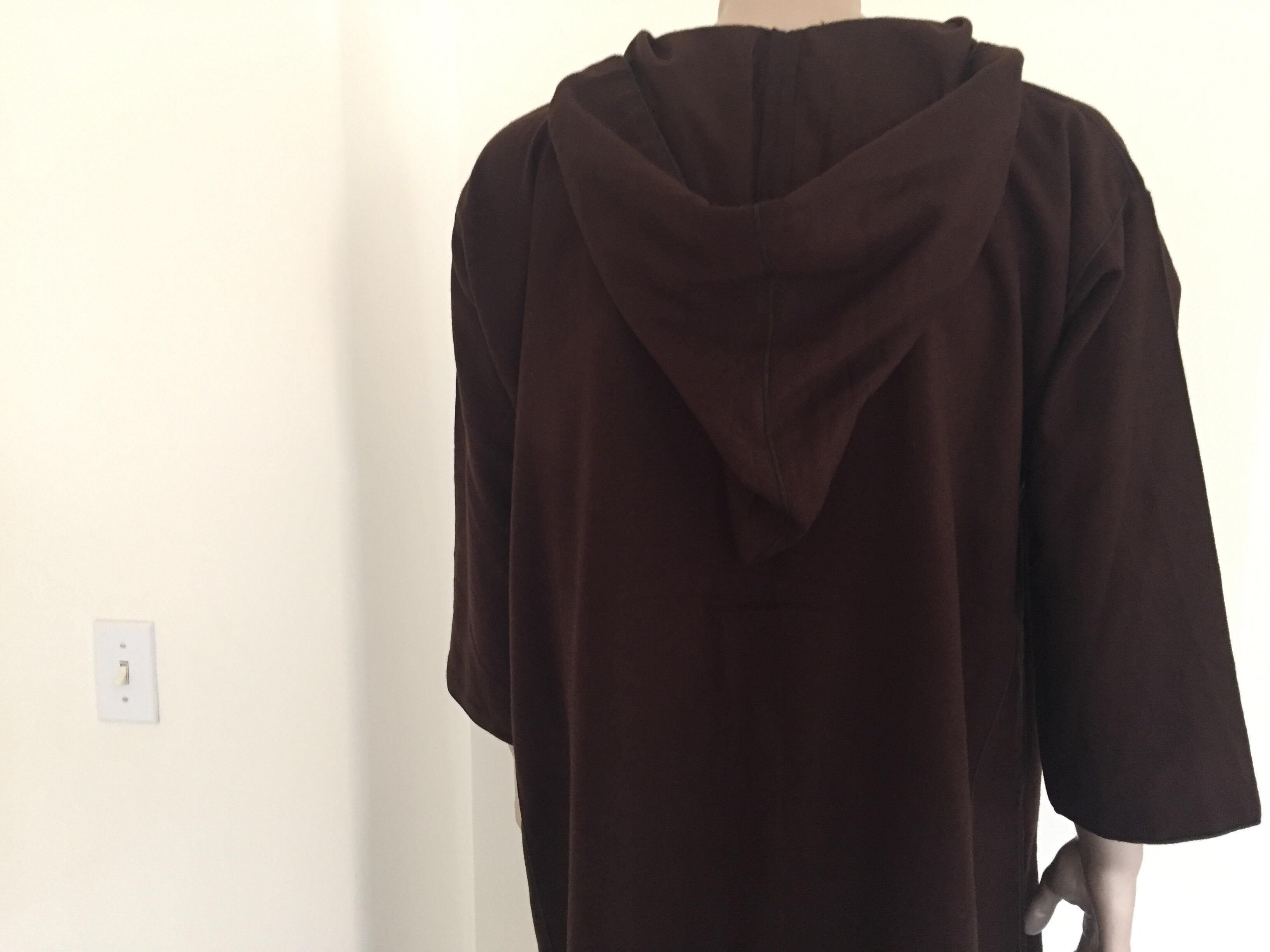 Moroccan Gentleman Hooded Brown Wool Djellaba For Sale 10