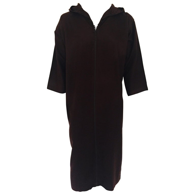 Thobe Marocain Homme Rusty Marron – Capuche, Manches Longues, Coton