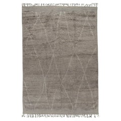 Tappeto Moroccan Gray Ivory Style Fluffy Collection annodato a mano 10'1 x 13'11