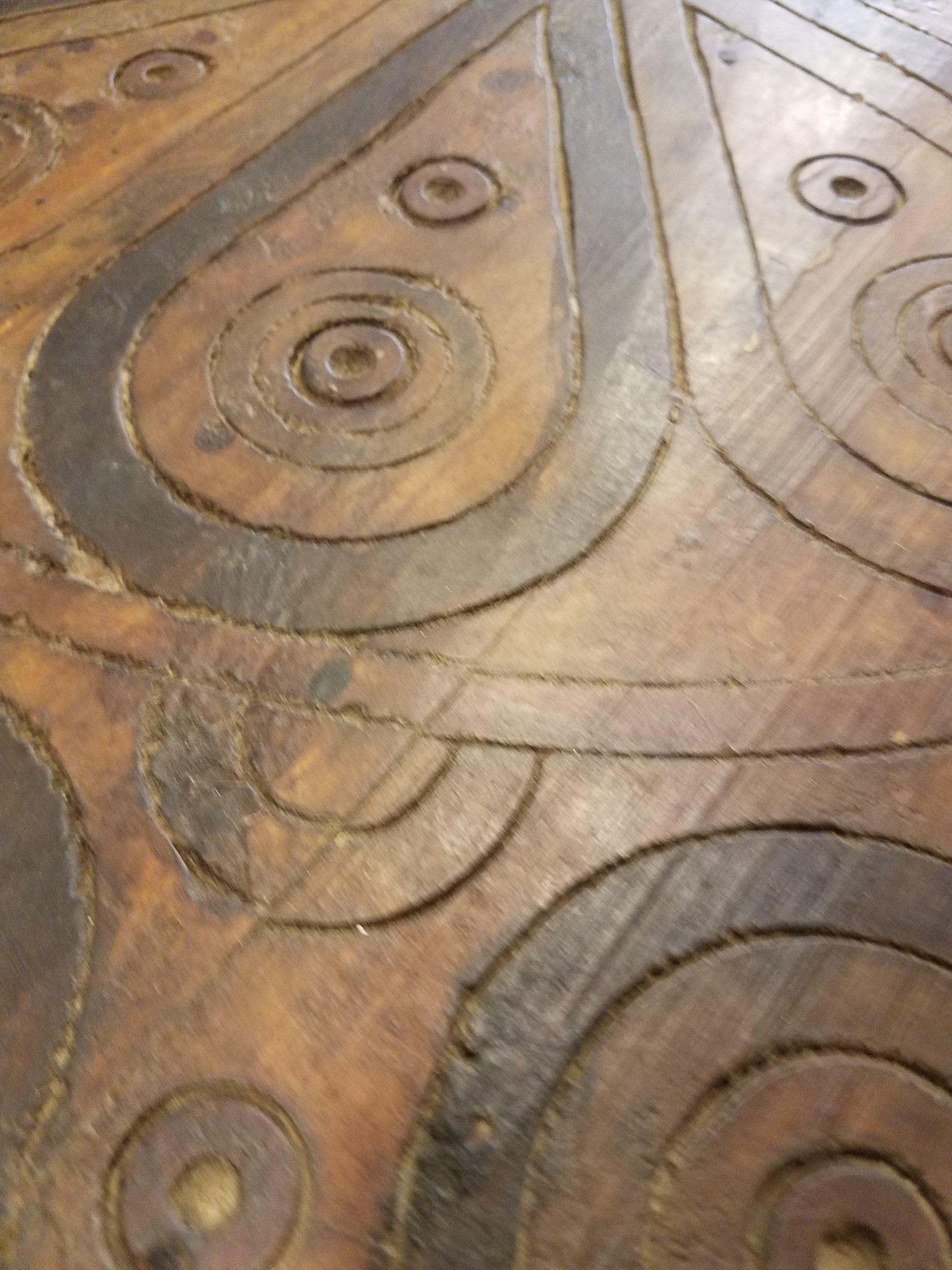 hand carved coffee table