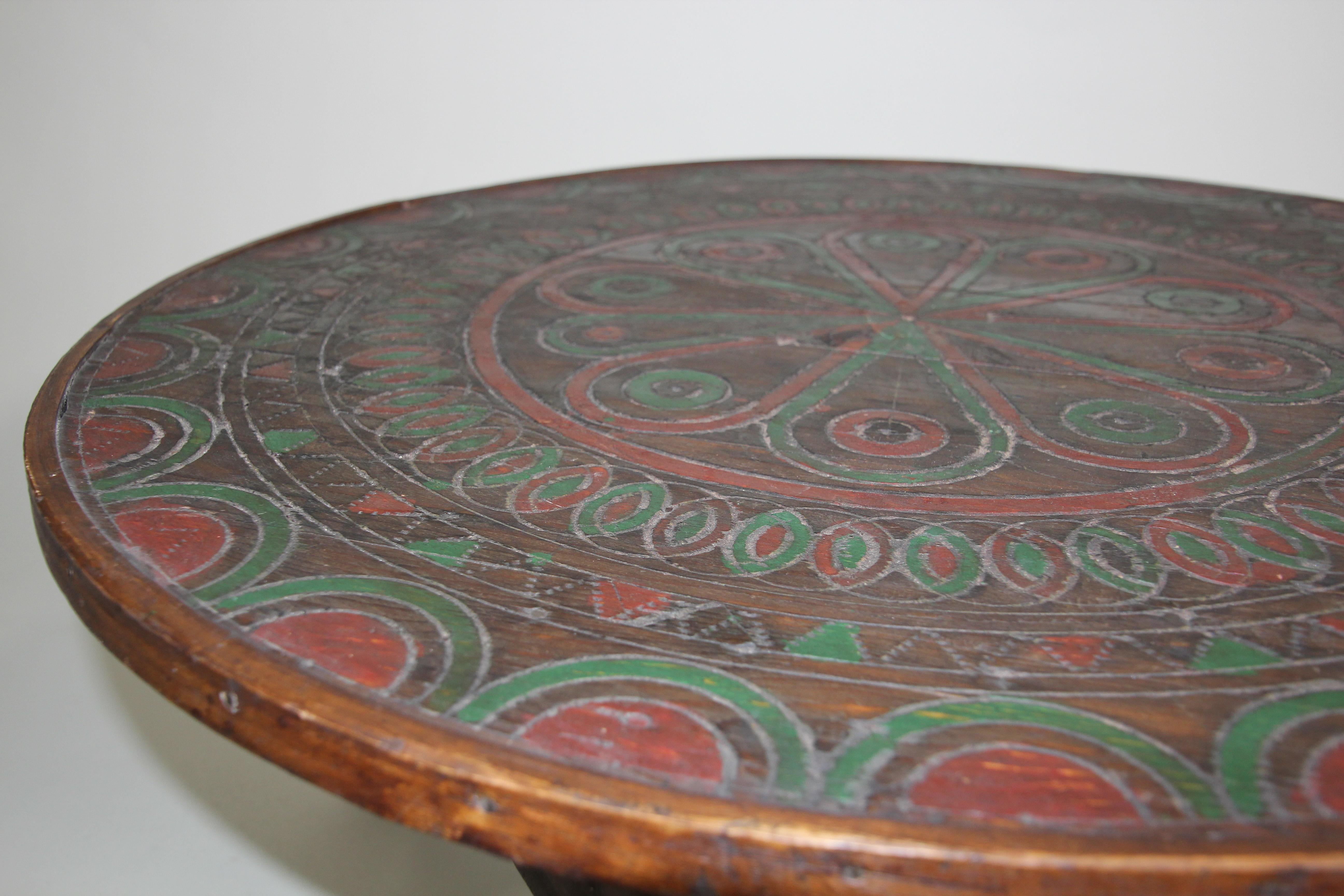 Moroccan Hand Carved Tribal Ethnic Low Coffee Table 1