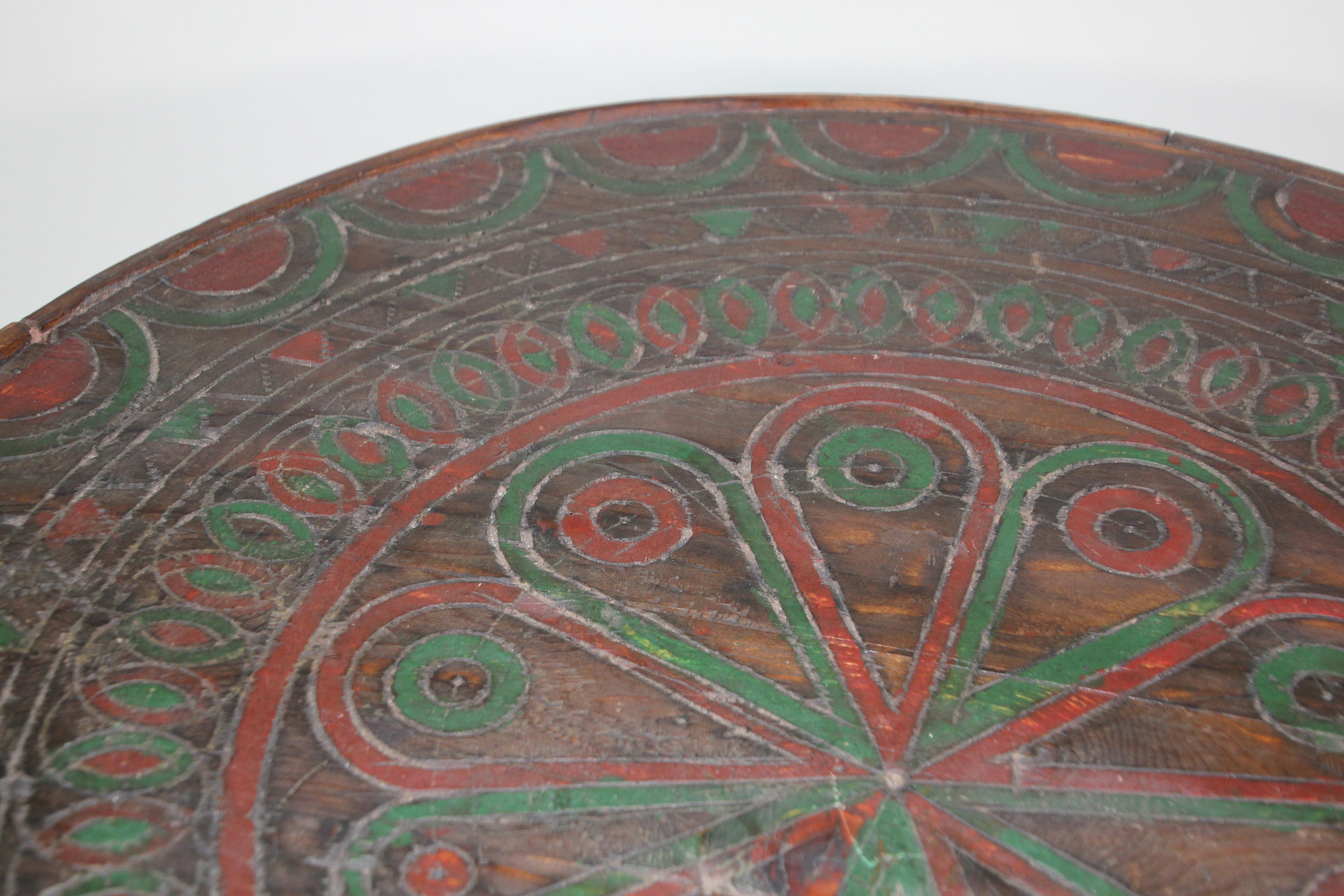 Moroccan Hand Carved Tribal Ethnic Low Coffee Table 5